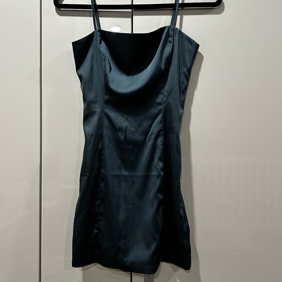 Aritzia Sunday Best Shimmer Mini Dress Blue | Size 0 - Picture 2 of 8